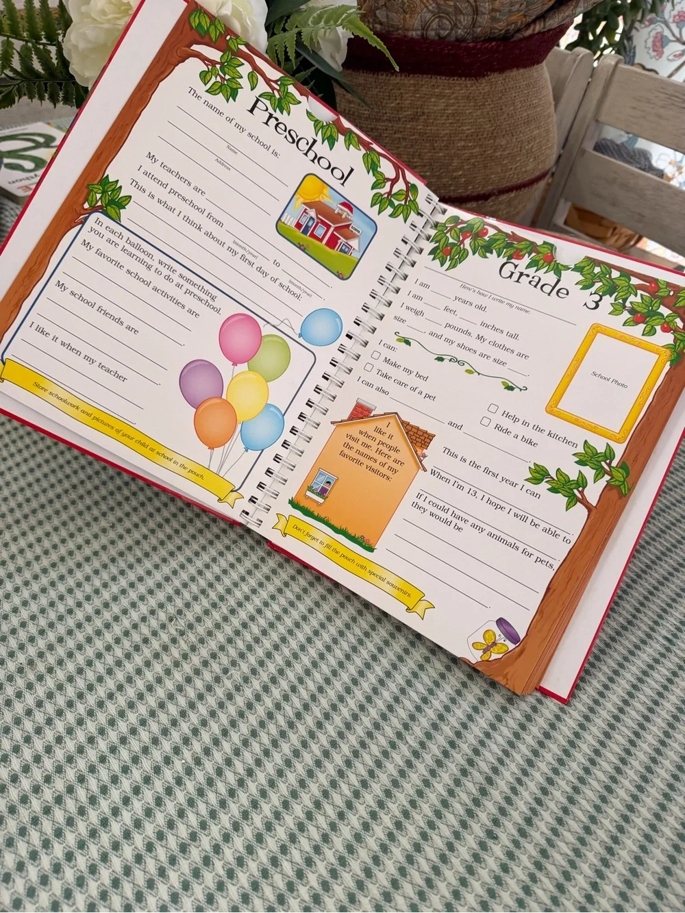 New School Keepsake Album Preschool - 12th Grade School Days Keepsake Album Red